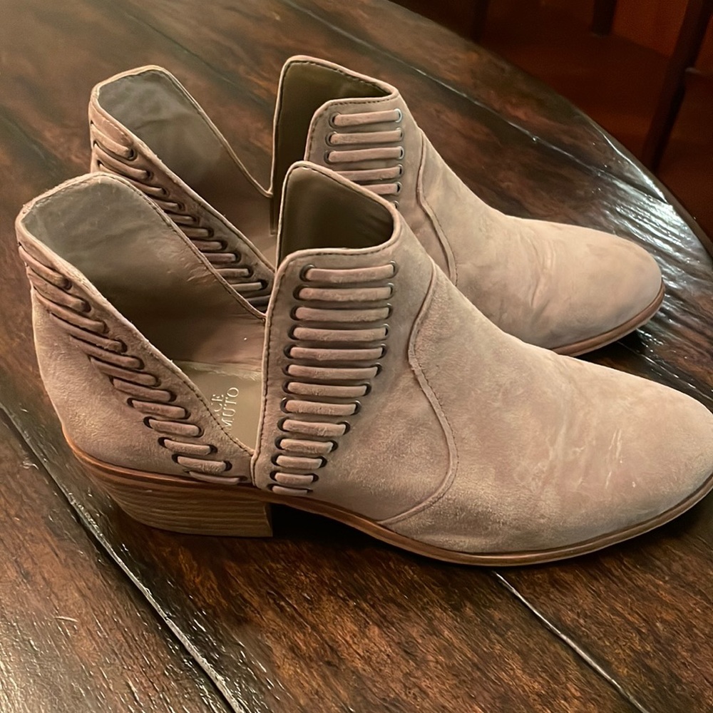 Vince Camuto Tan Suede Ankle Bootie